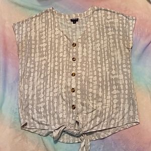 Torrid | Button Down Tie Front Shirt 00